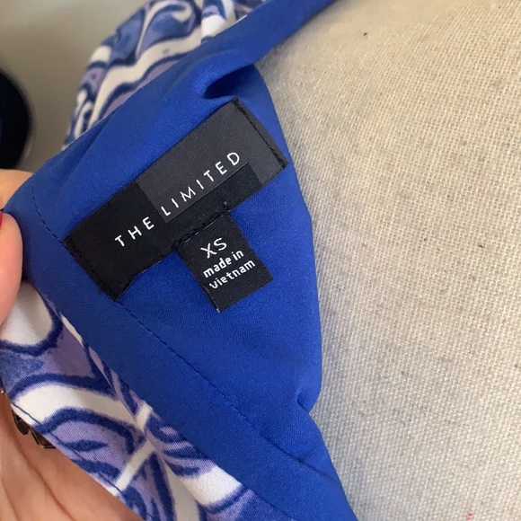 The Limited blue wnd white italian looking dress - Picture 7 of 9